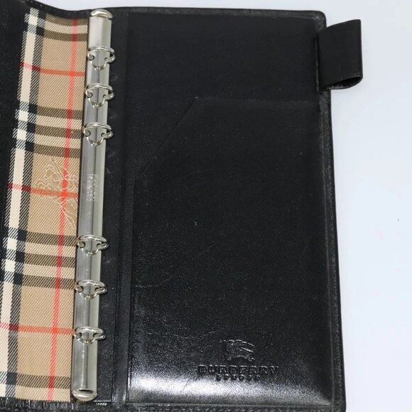 BURBERRY Day Planner Cover Leather Black Auth 108507 - Picture 16 of 16